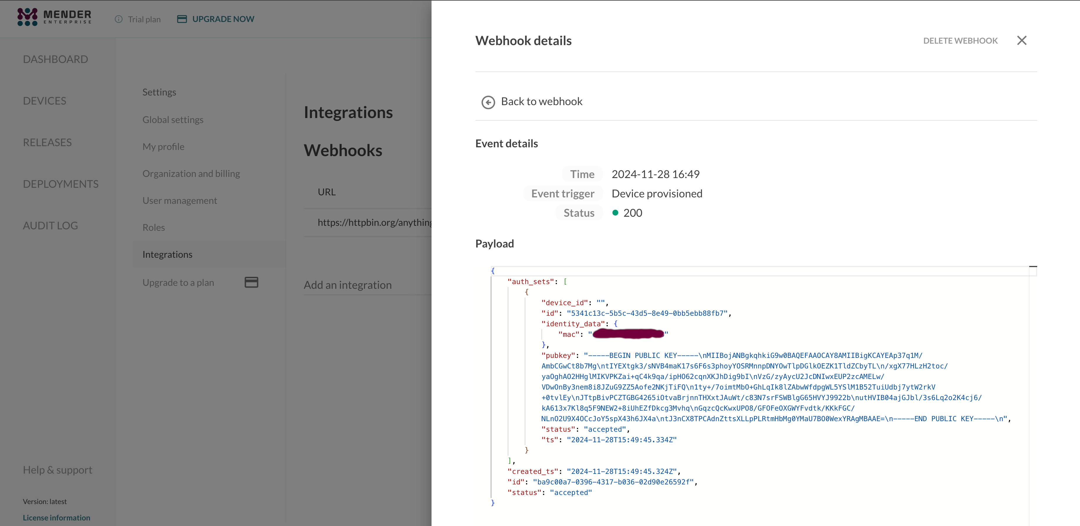 webhooks details