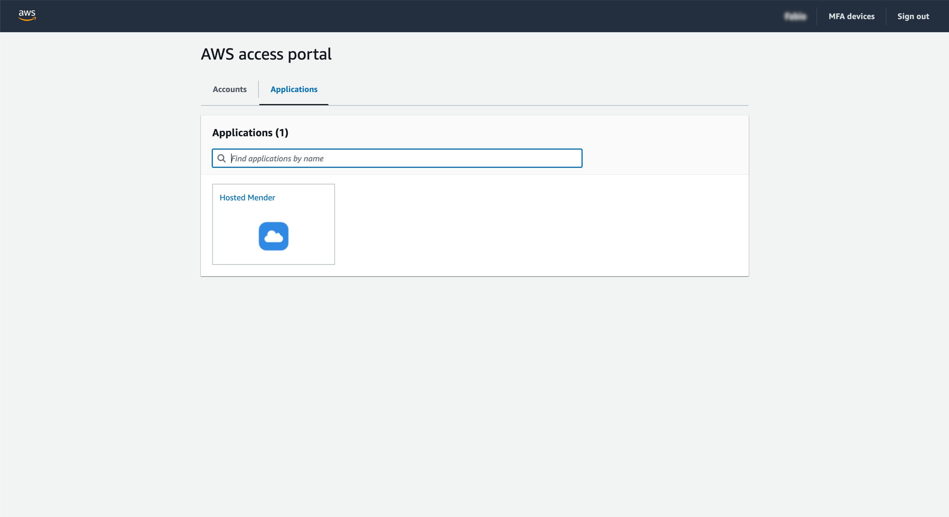 AWS access portal