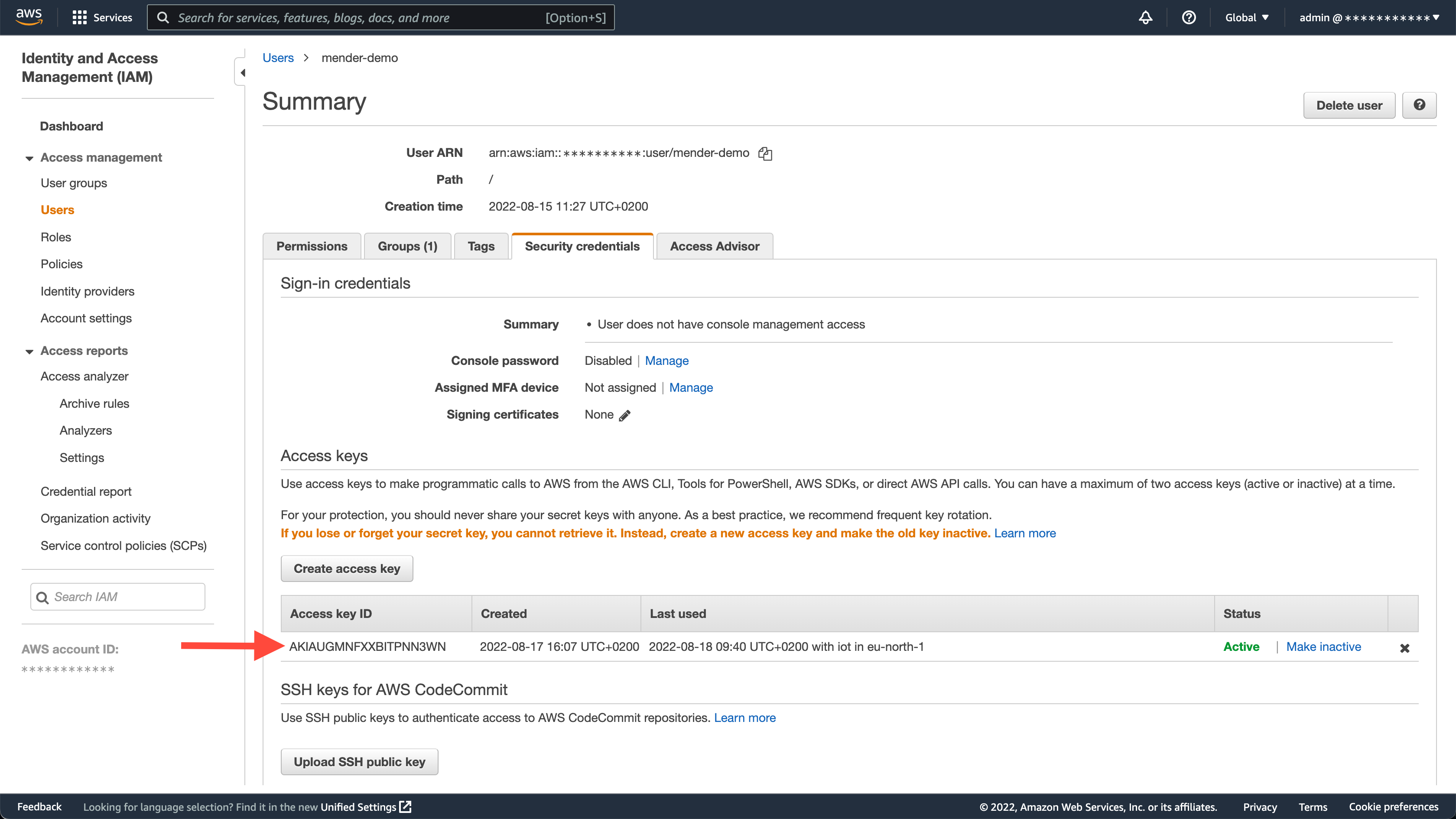 aws iam key