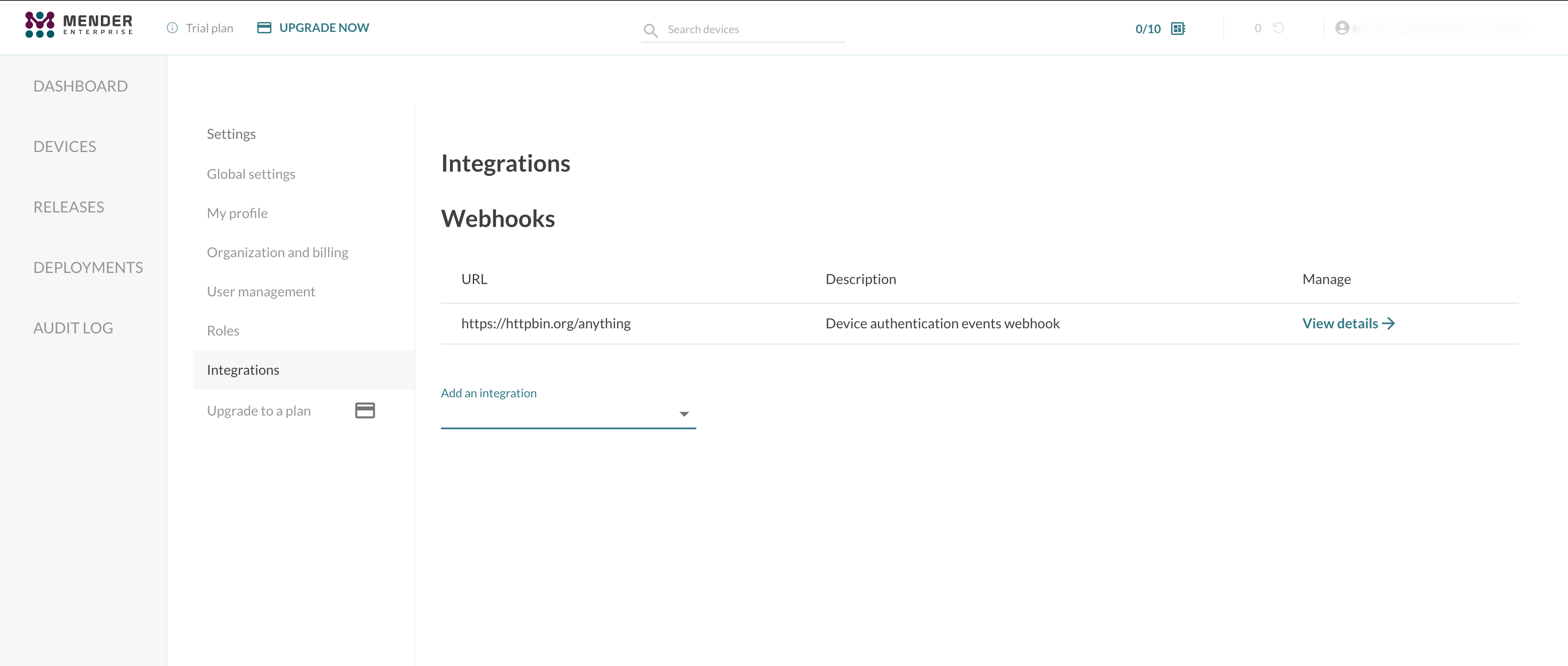 integration list